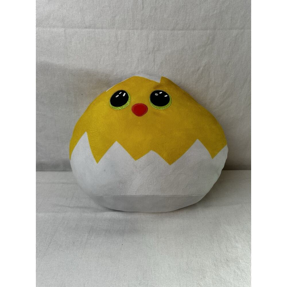 TY Squishy Beanies HATCH Easter Egg Chick (SQUISH-A-BOOS) Pillow 10" Well Loved